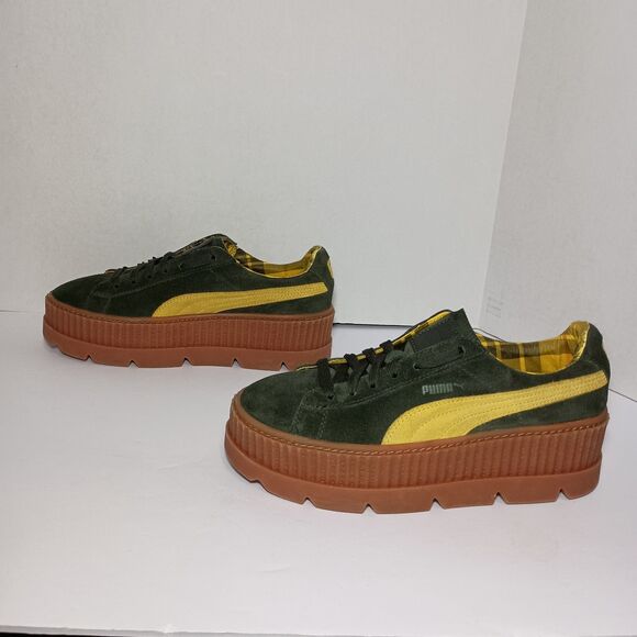 Fenty x PUMA Cleated Creeper Rosin By Rihanna 366268-01 Womens 9.5 Green Suede - Picture 10 of 16